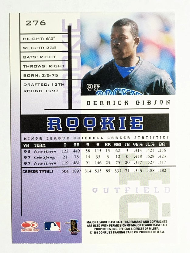 1998 Leaf Rookies and Stars #276 Derrick Gibson