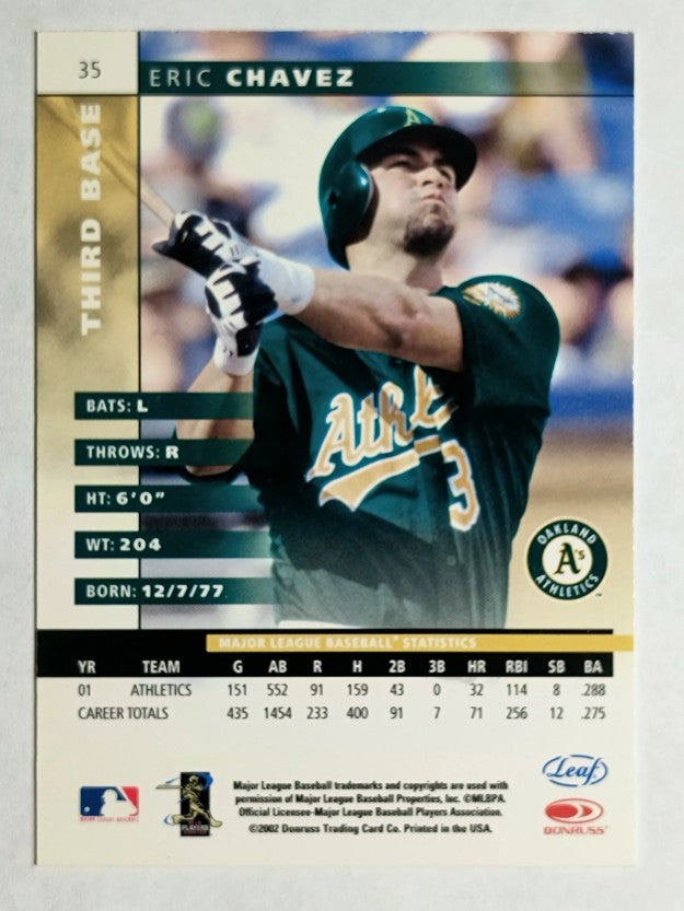 2002 Leaf #35 Eric Chavez