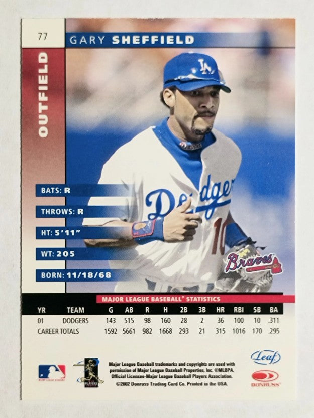 2002 Leaf #77 Gary Sheffield