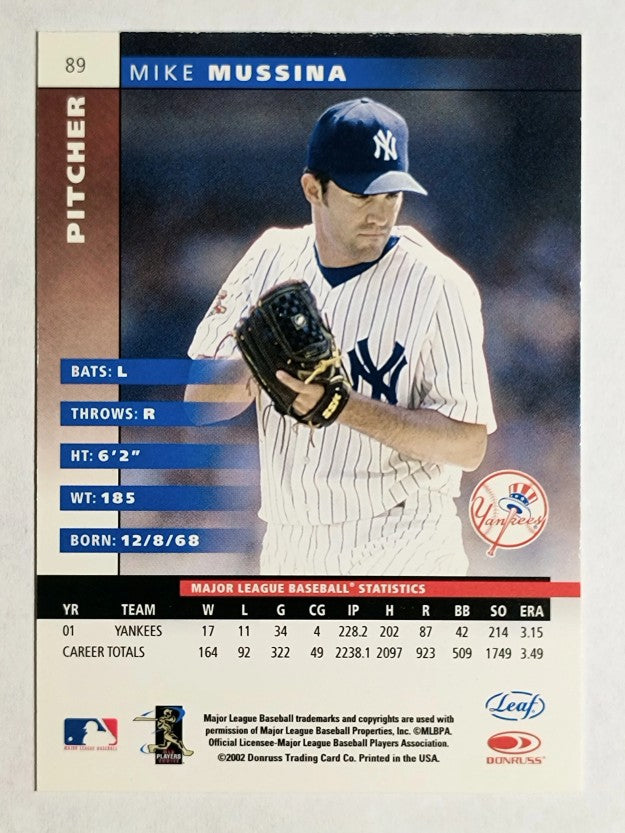 2002 Leaf #89 Mike Mussina