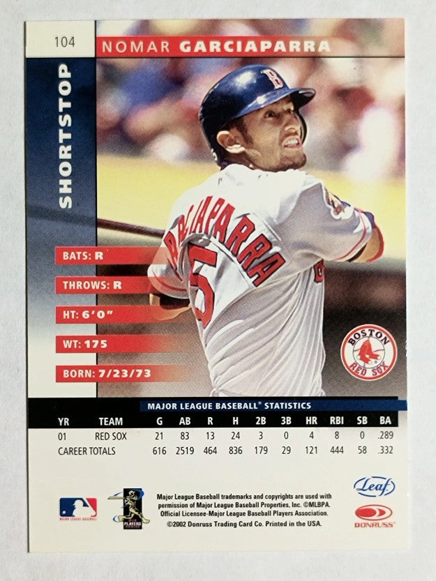 2002 Leaf #104 Nomar Garciaparra