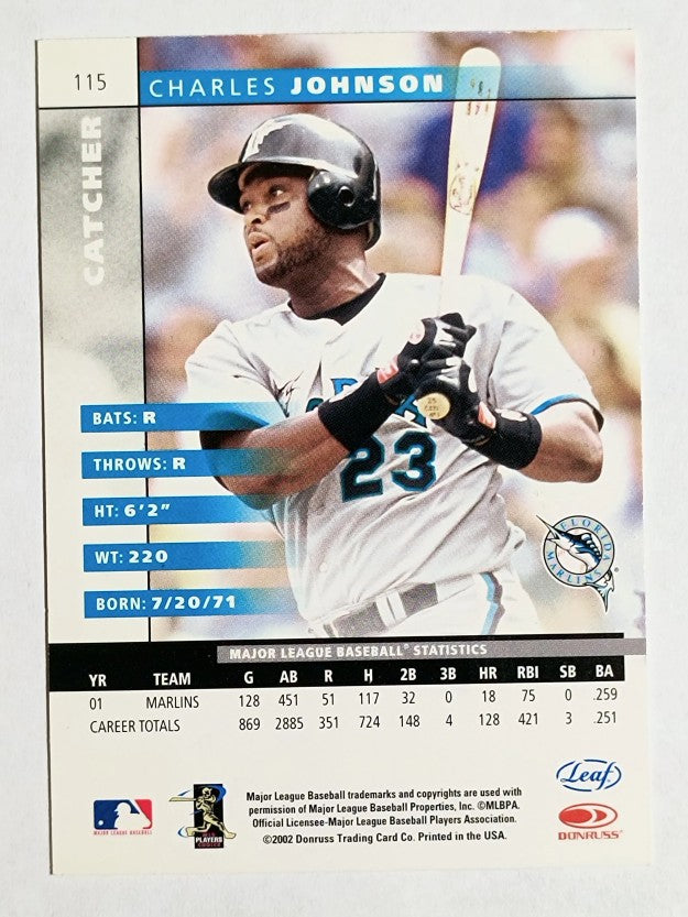 2002 Leaf #115 Charles Johnson