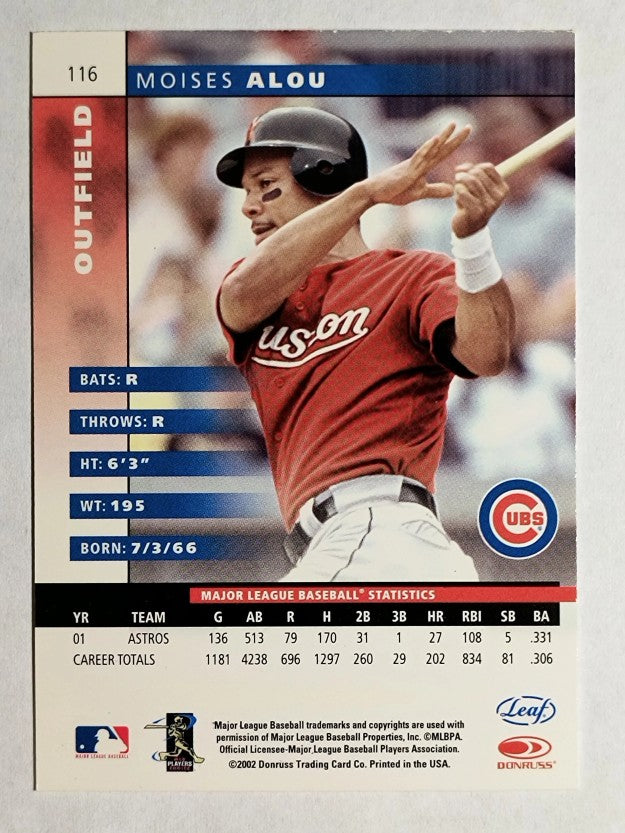 2002 Leaf #116 Moises Alou