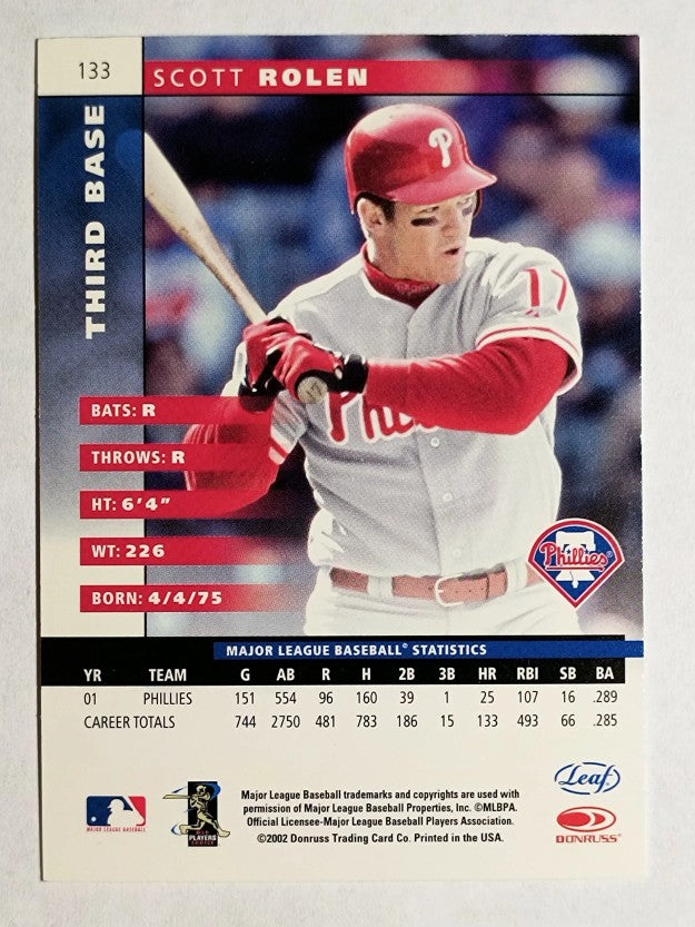 2002 Leaf #133 Scott Rolen
