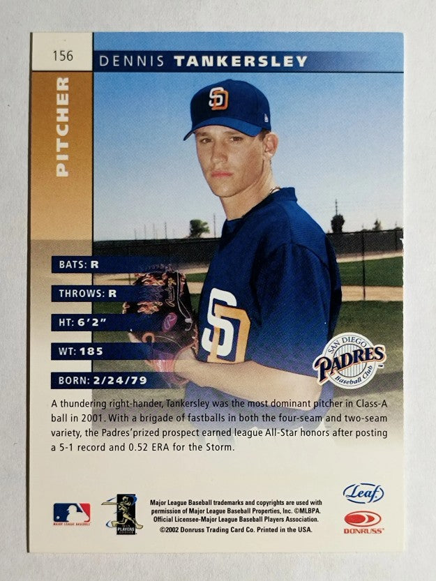 2002 Leaf #156 Dennis Tankersley ROO (EXMT)