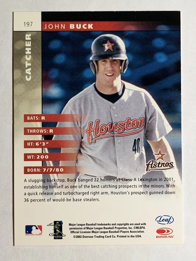 2002 Leaf #197 John Buck ROO