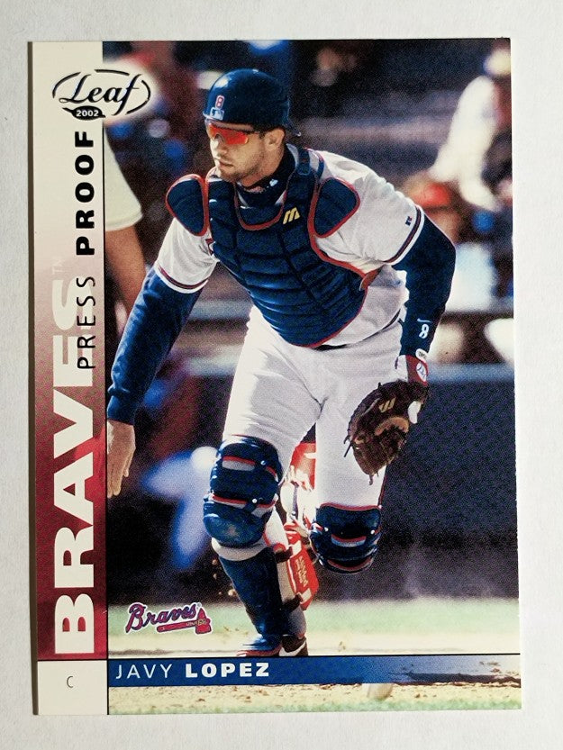 2002 Leaf Press Proofs Blue #103 Javy Lopez