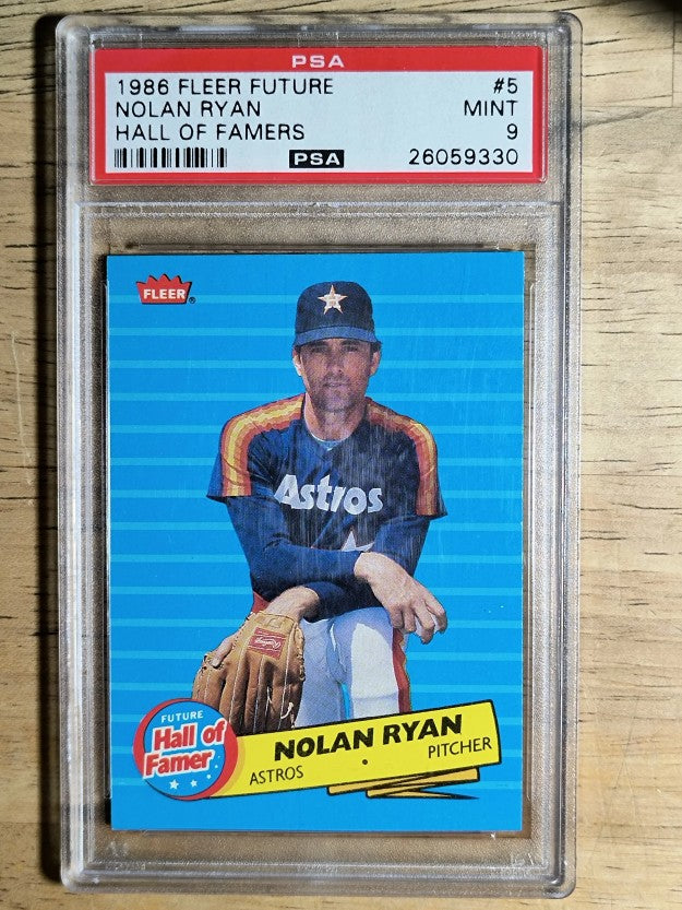 1986 Fleer Future Hall of Famers #5 Nolan Ryan (PSA 9 MINT)