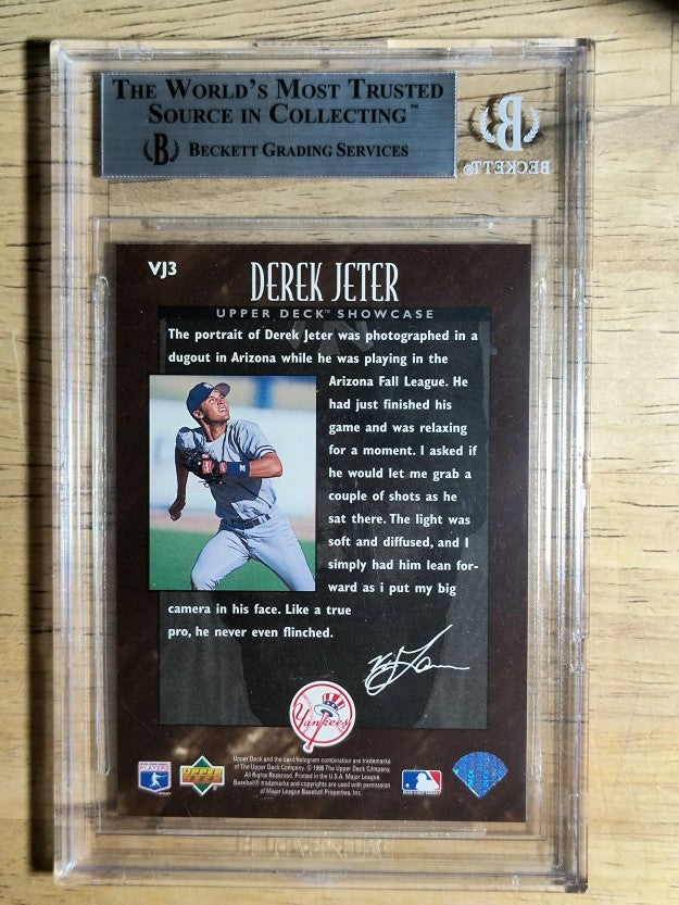 1996 Upper Deck V.J. Lovero Showcase #VJ3 Derek Jeter (BGS 9 MINT)