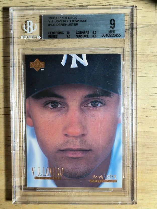 1996 Upper Deck V.J. Lovero Showcase #VJ3 Derek Jeter (BGS 9 MINT)