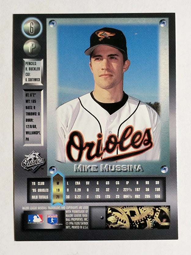 1996 Metal Universe #6 Mike Mussina