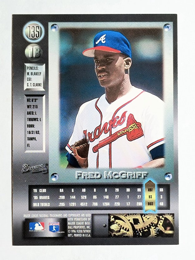 1996 Metal Universe #135 Fred McGriff