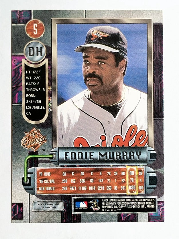 1997 Metal Universe #5 Eddie Murray