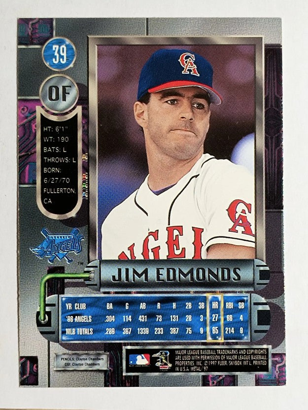 1997 Metal Universe #39 Jim Edmonds