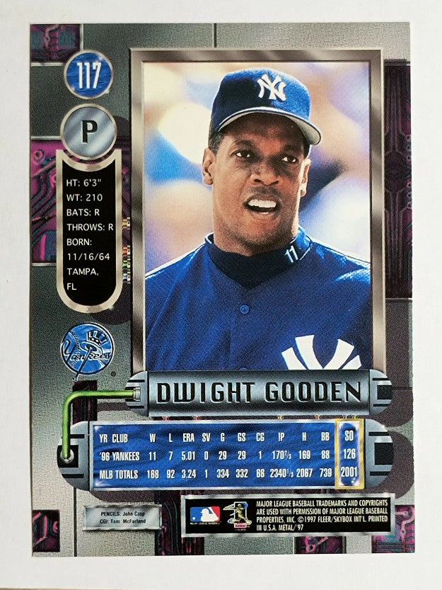 1997 Metal Universe #117 Dwight Gooden