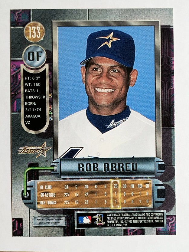 1997 Metal Universe #133 Bob Abreu