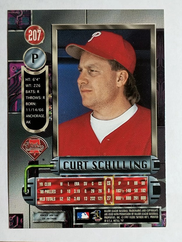 1997 Metal Universe #207 Curt Schilling