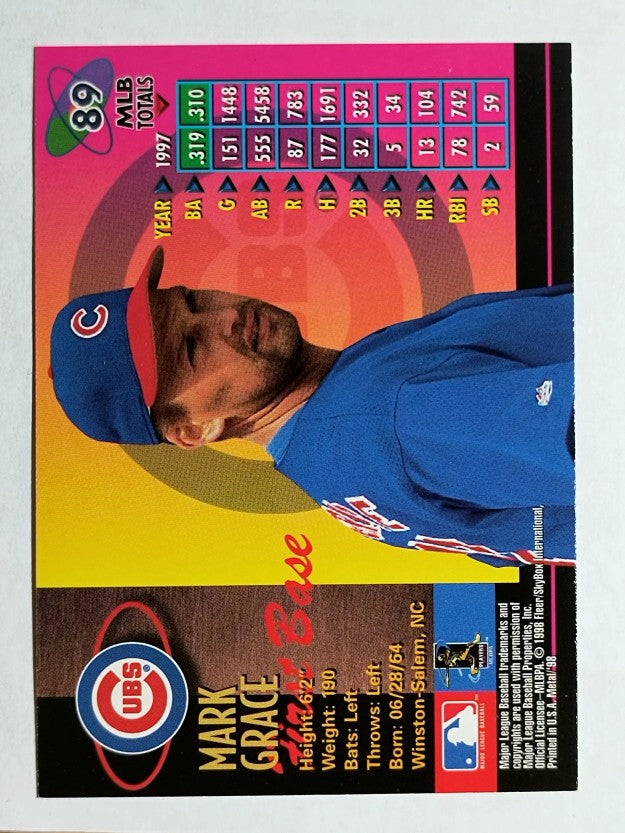 1998 Metal Universe #89 Mark Grace