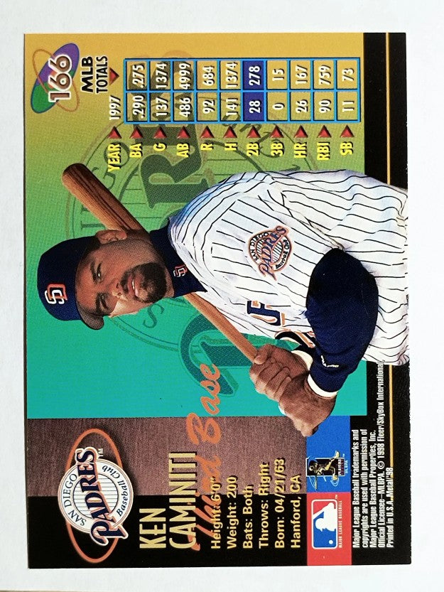 1998 Metal Universe #166 Ken Caminiti