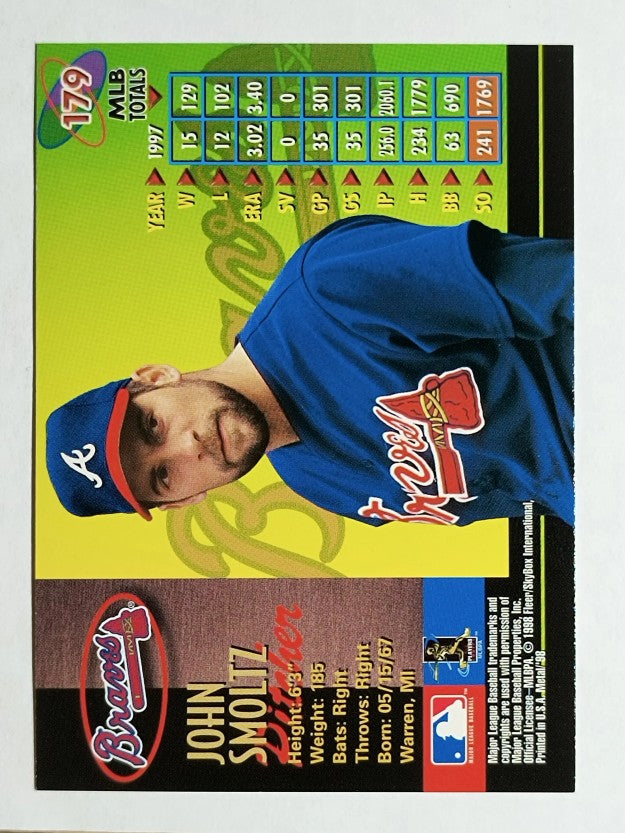 1998 Metal Universe #179 John Smoltz