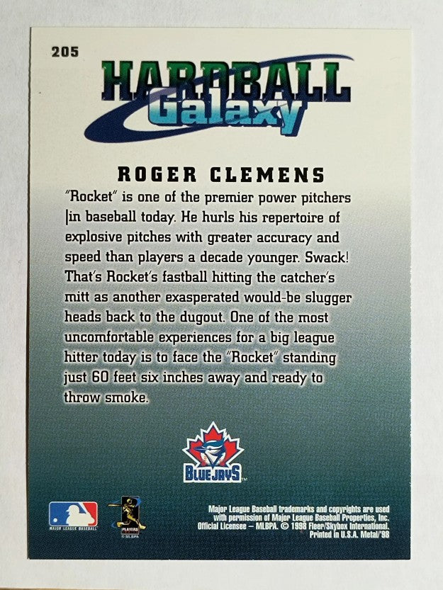 1998 Metal Universe #205 Roger Clemens HG