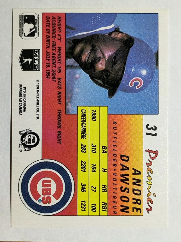 1991 O-Pee-Chee Premier #31 Andre Dawson