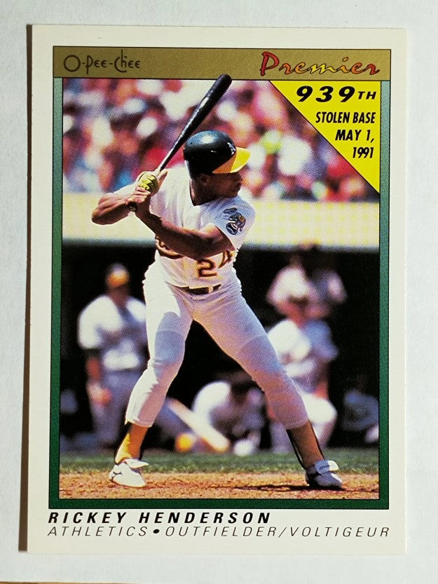 1991 O-Pee-Chee Premier #62 Rickey Henderson