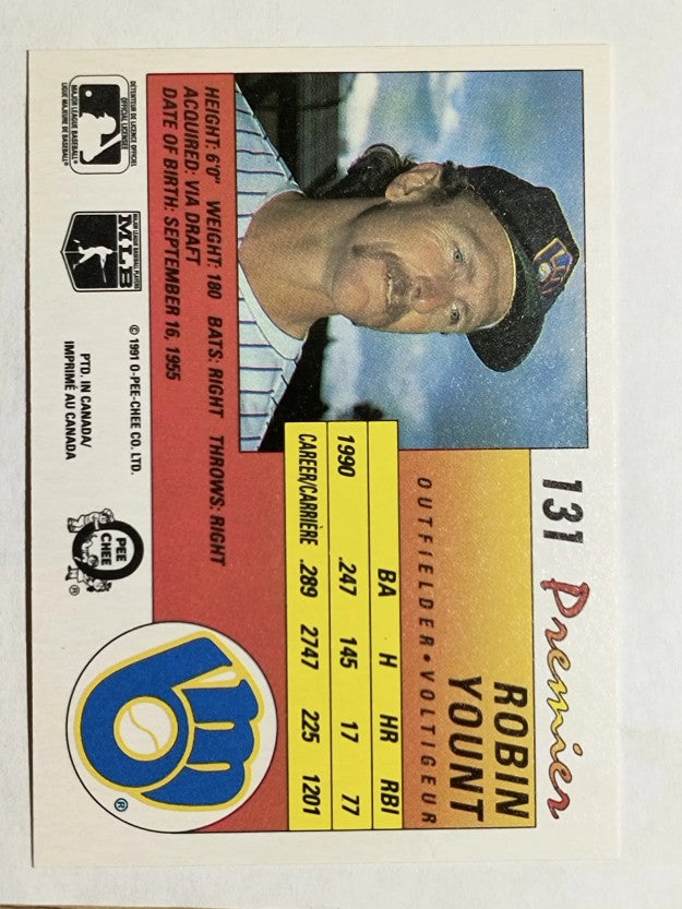1991 O-Pee-Chee Premier #131 Robin Yount