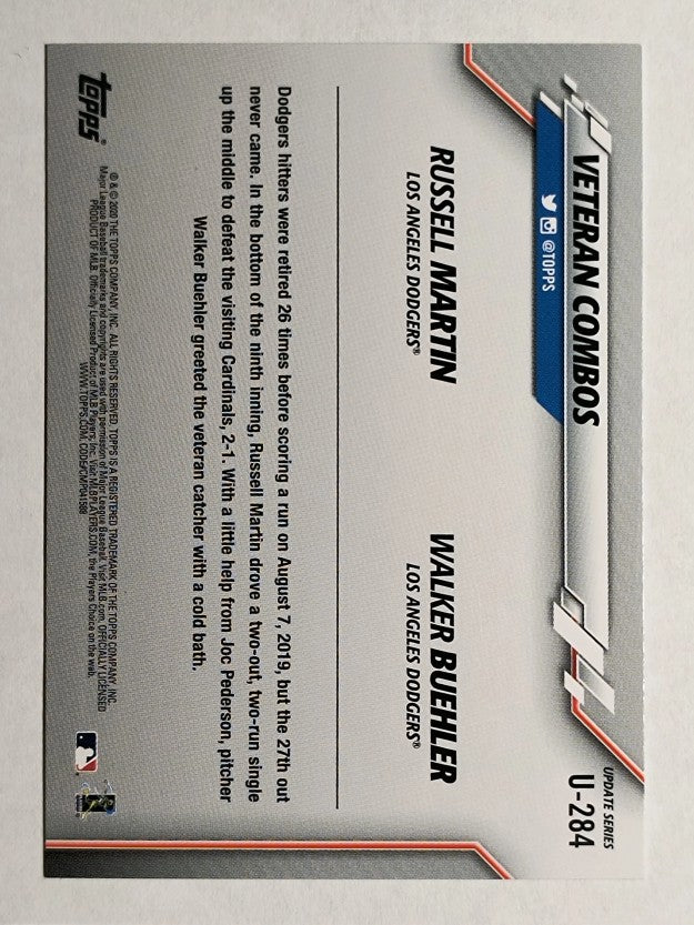 2020 Topps Update #U284 Walker Buehler/Russell Martin