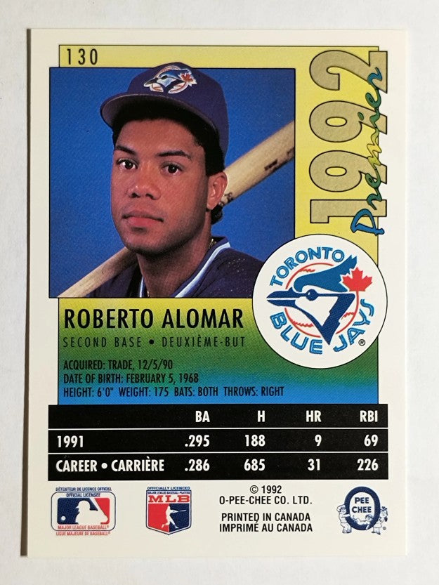 1992 O-Pee-Chee Premier #130 Roberto Alomar