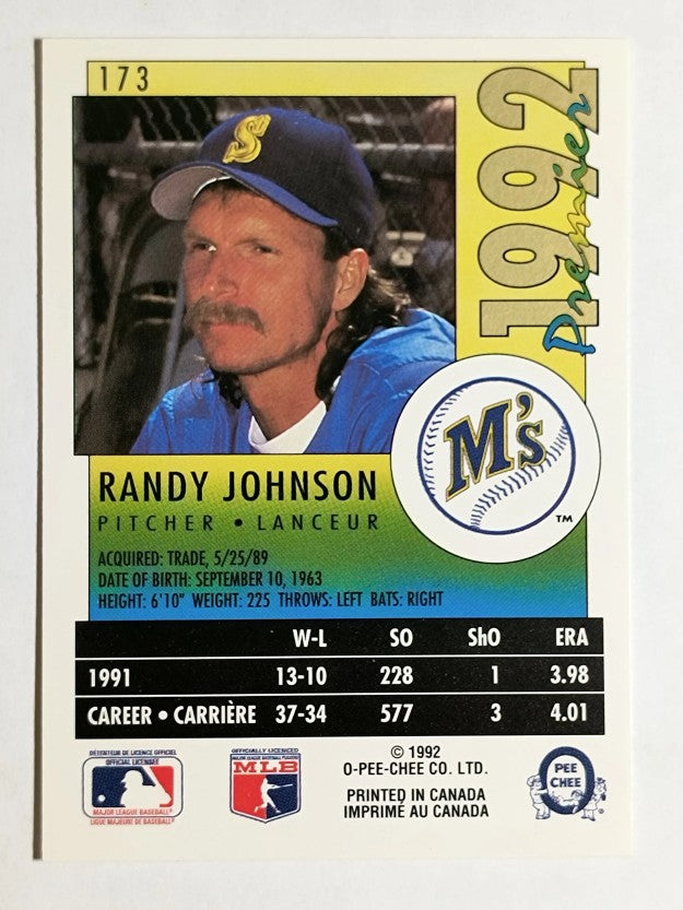 1992 O-Pee-Chee Premier #173 Randy Johnson