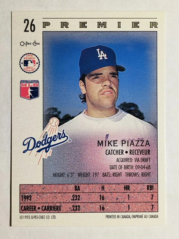 1993 O-Pee-Chee Premier #26 Mike Piazza