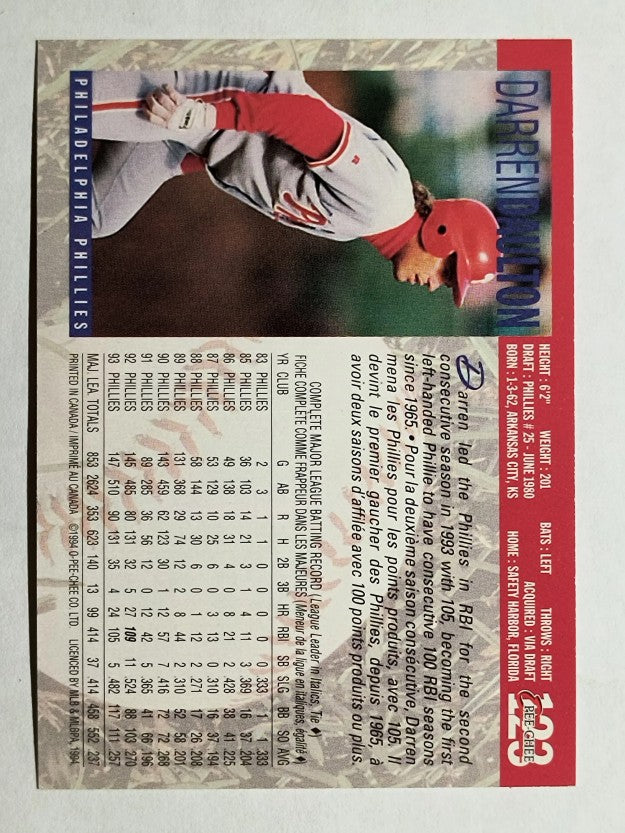 1994 O-Pee-Chee #123 Darren Daulton