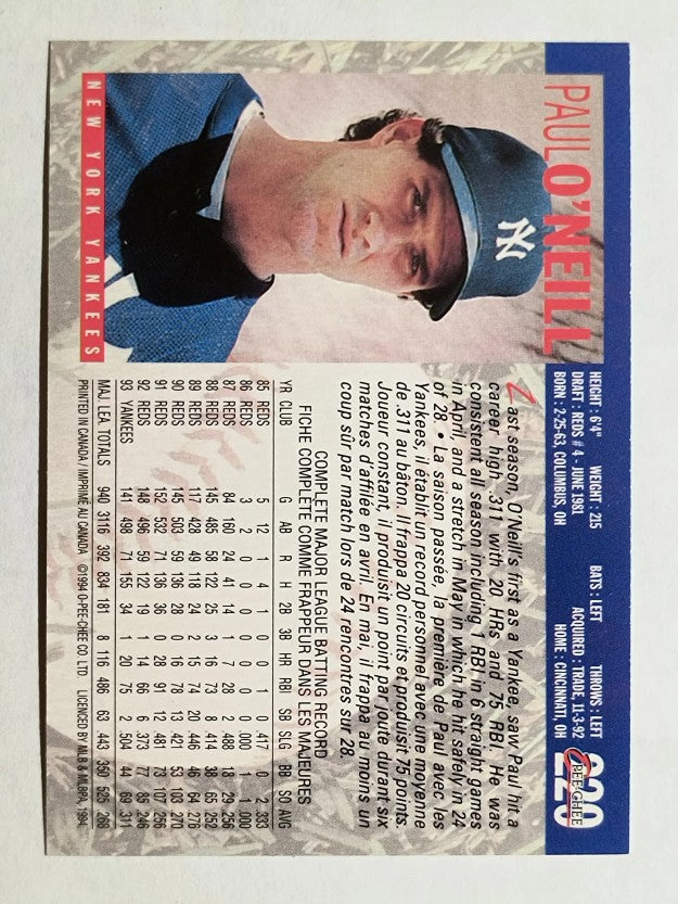 1994 O-Pee-Chee #229 Paul O'Neill