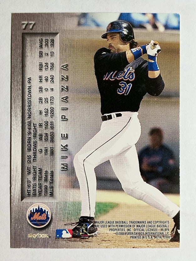 2000 Metal #77 Mike Piazza