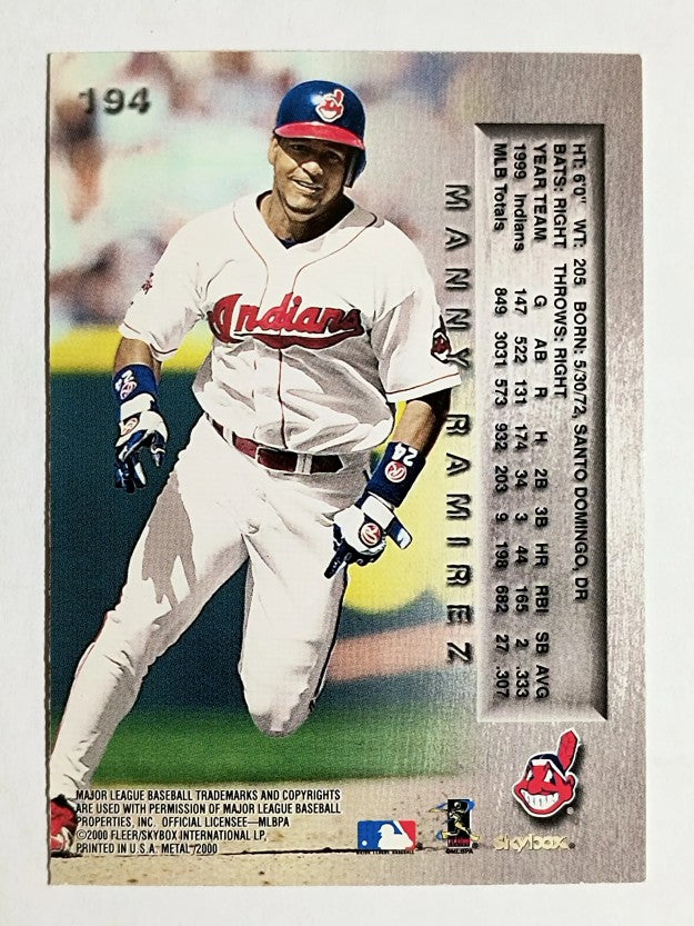 2000 Metal #194 Manny Ramirez