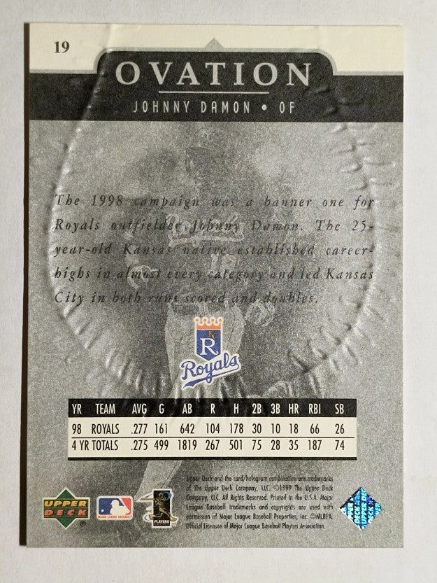 1999 Upper Deck Ovation #19 Johnny Damon
