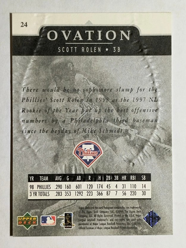 1999 Upper Deck Ovation #24 Scott Rolen
