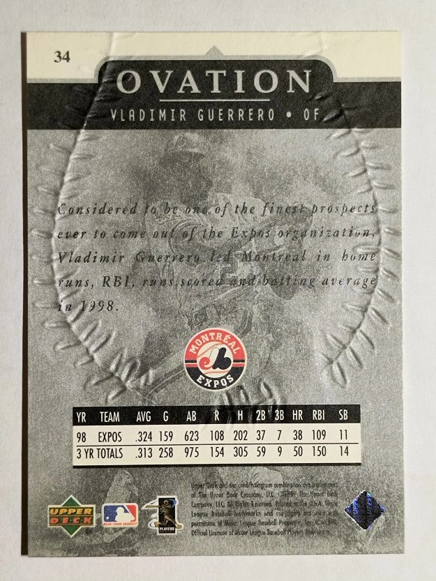 1999 Upper Deck Ovation #34 Vladimir Guerrero