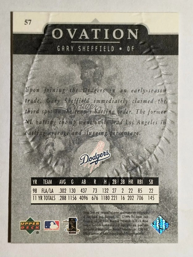 1999 Upper Deck Ovation #57 Gary Sheffield