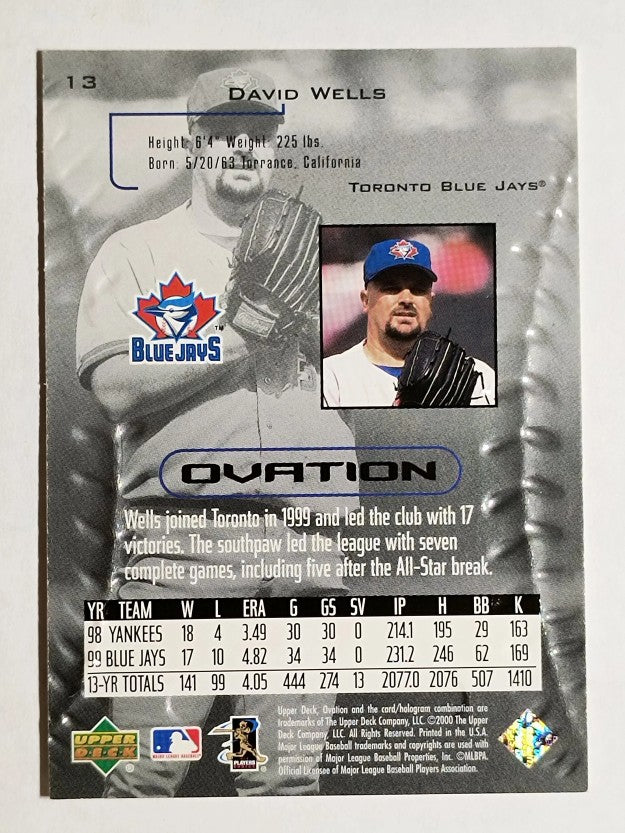 2000 Upper Deck Ovation #13 David Wells