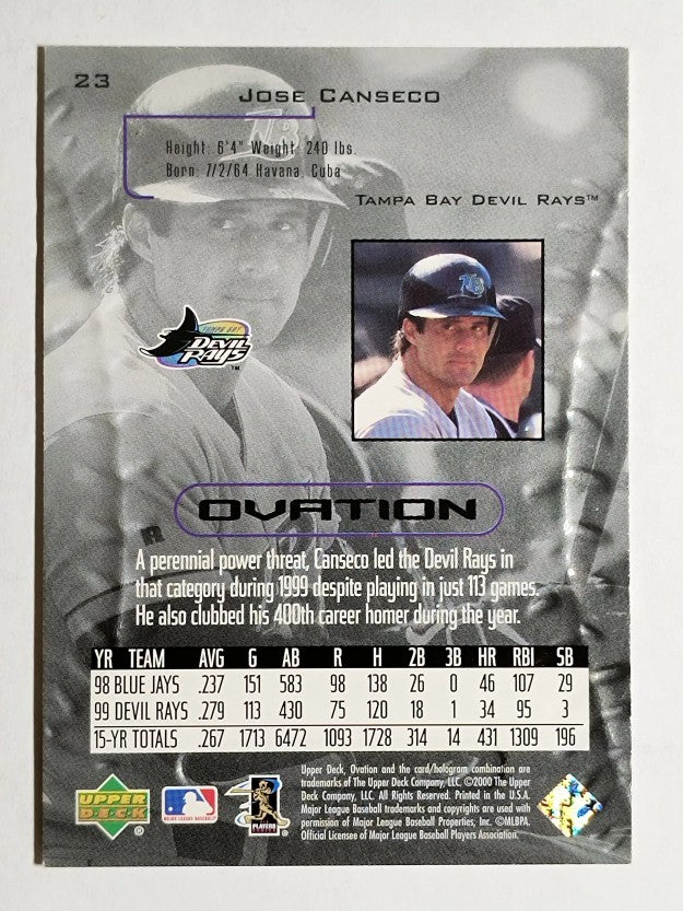 2000 Upper Deck Ovation #23 Jose Canseco