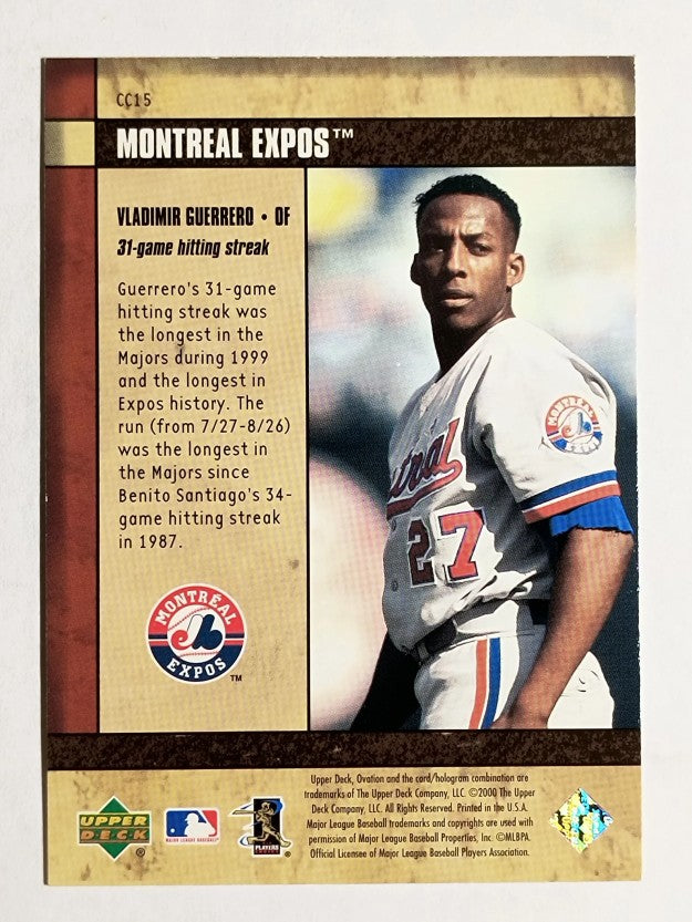 2000 Upper Deck Ovation Curtain Calls #CC15 Vladimir Guerrero