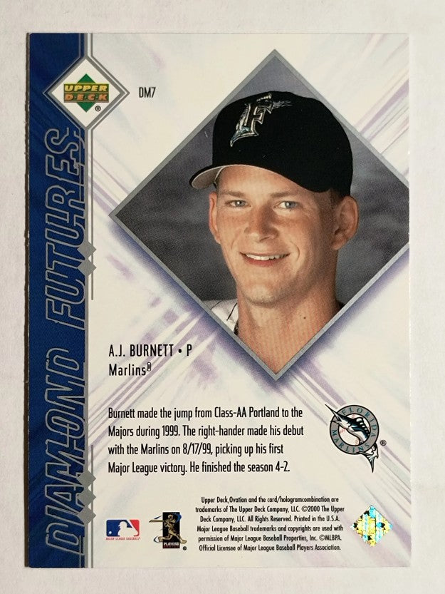 2000 Upper Deck Ovation Diamond Futures #DM7 A.J. Burnett