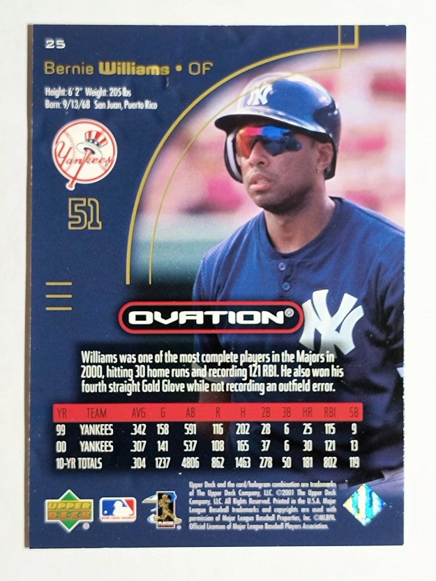 2001 Upper Deck Ovation #25 Bernie Williams