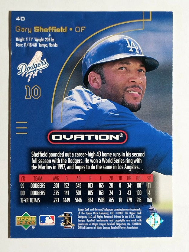 2001 Upper Deck Ovation #40 Gary Sheffield