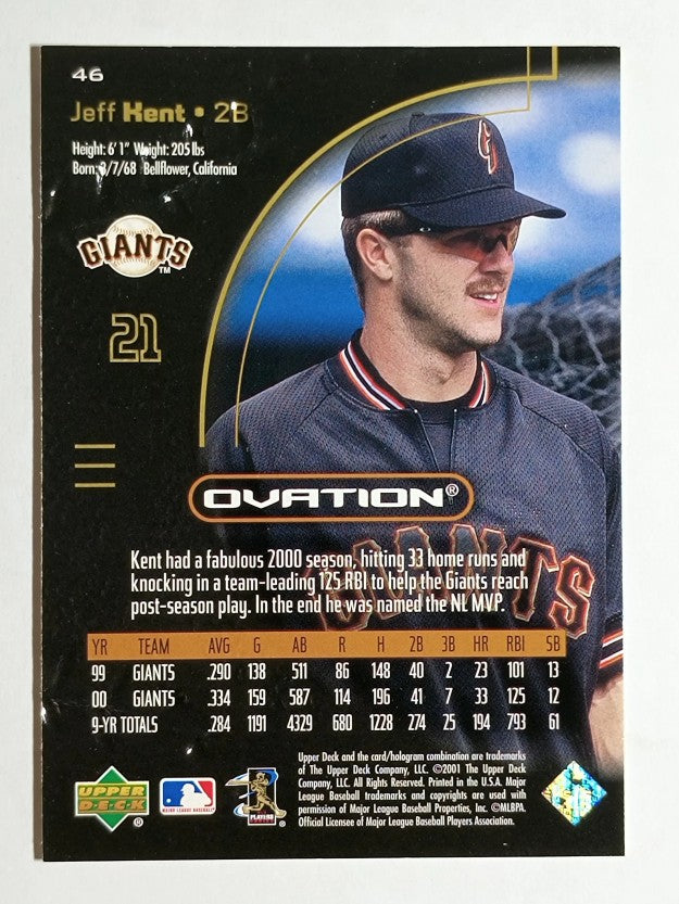 2001 Upper Deck Ovation #46 Jeff Kent