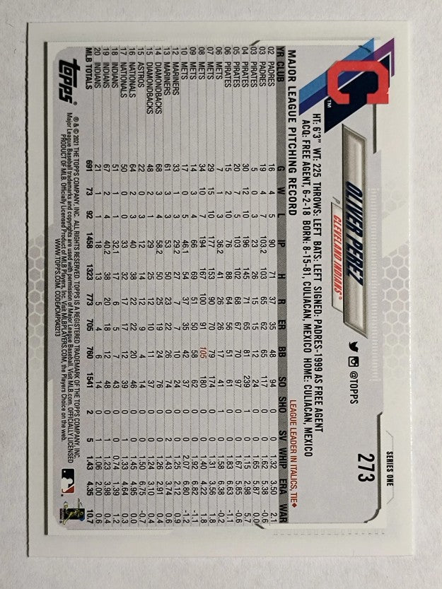 2021 Topps #273 Oliver Perez