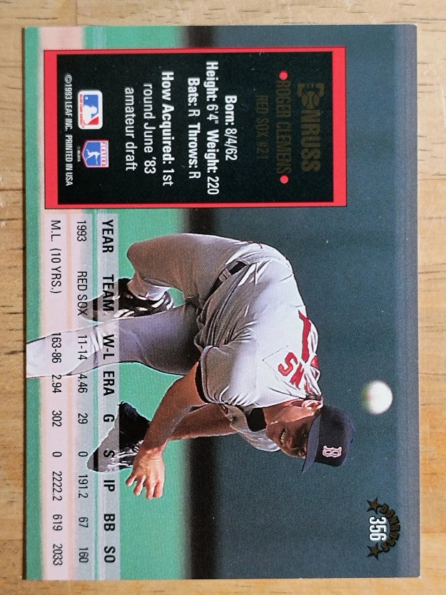 1994 Donruss #356 Roger Clemens