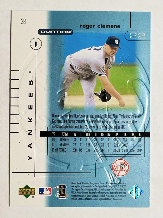 2002 Upper Deck Ovation #28 Roger Clemens